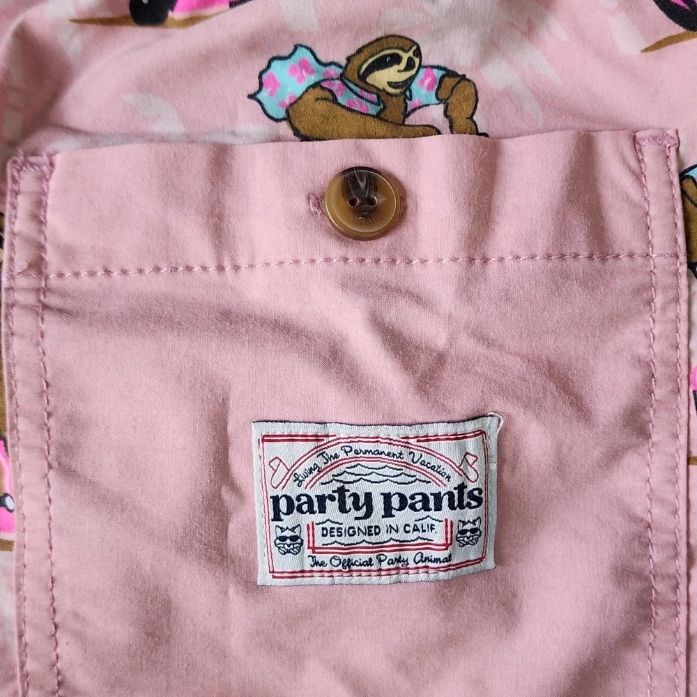 Party Pants Swim Trunks Mens Large Pink‎ Excellent